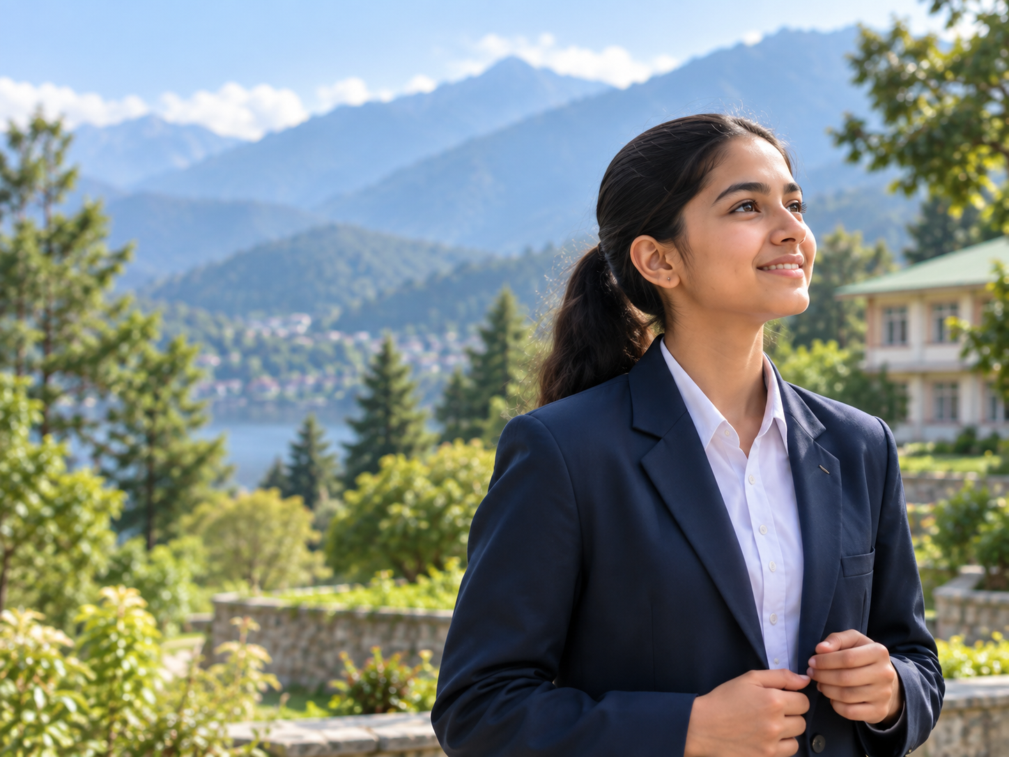HGS Bhimtal student on the school campus